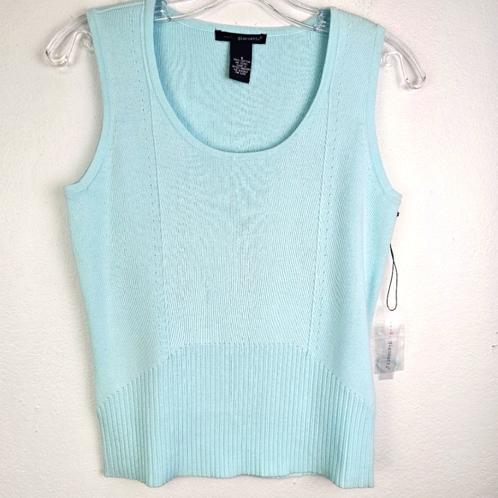A. GIANNETTI Sweater Vest Shell NEW Size S Coastal Lagenlook Minimalist